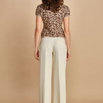 maglia manica corta  maculata 32019-355 BEIGE.MORO federica tosi 