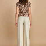 maglia manica corta  maculata 32019-355 BEIGE.MORO federica tosi 