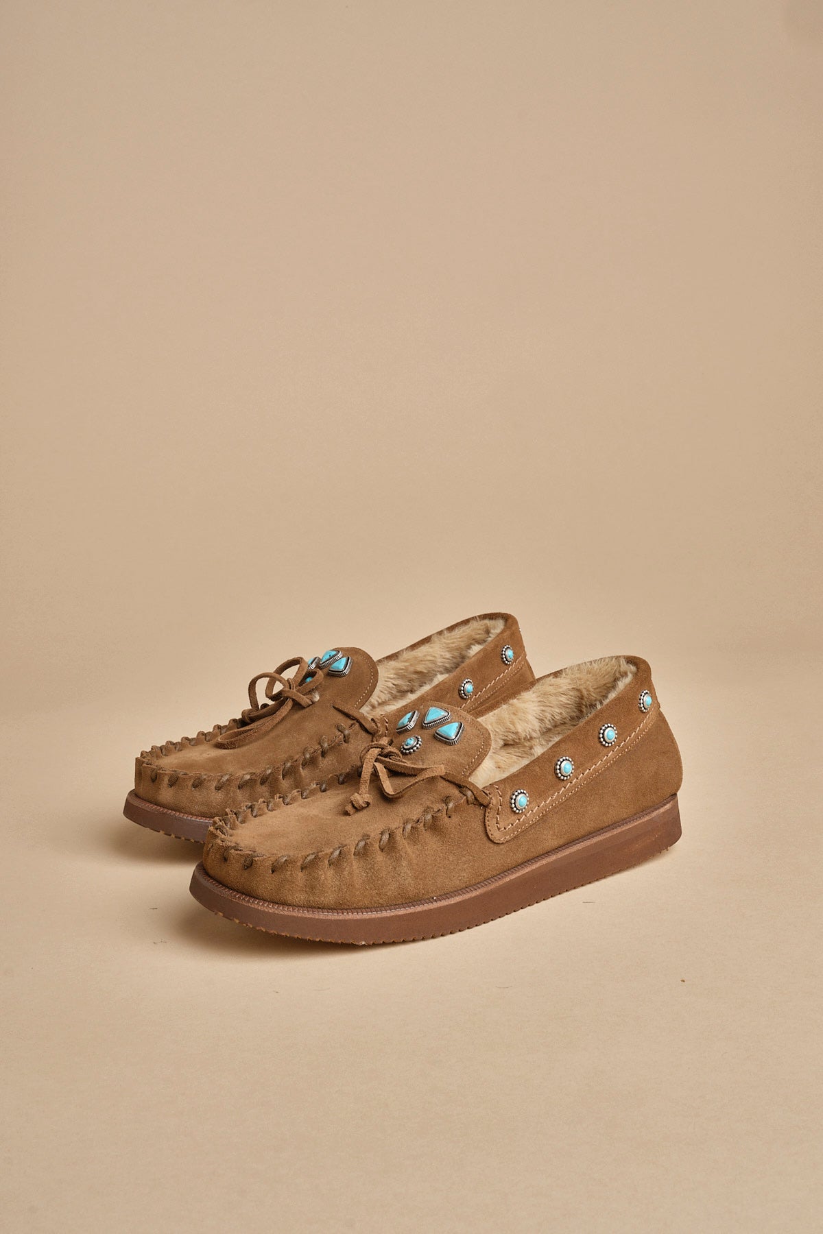 scarpe camoscio con pietre LAKOTA BROWN fortela 