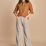 camicia texana TOLEDO-0171T COFFEE fortela 