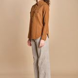 camicia texana TOLEDO-0171T COFFEE fortela 
