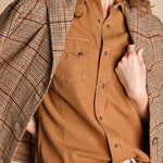 camicia texana TOLEDO-0171T COFFEE fortela 
