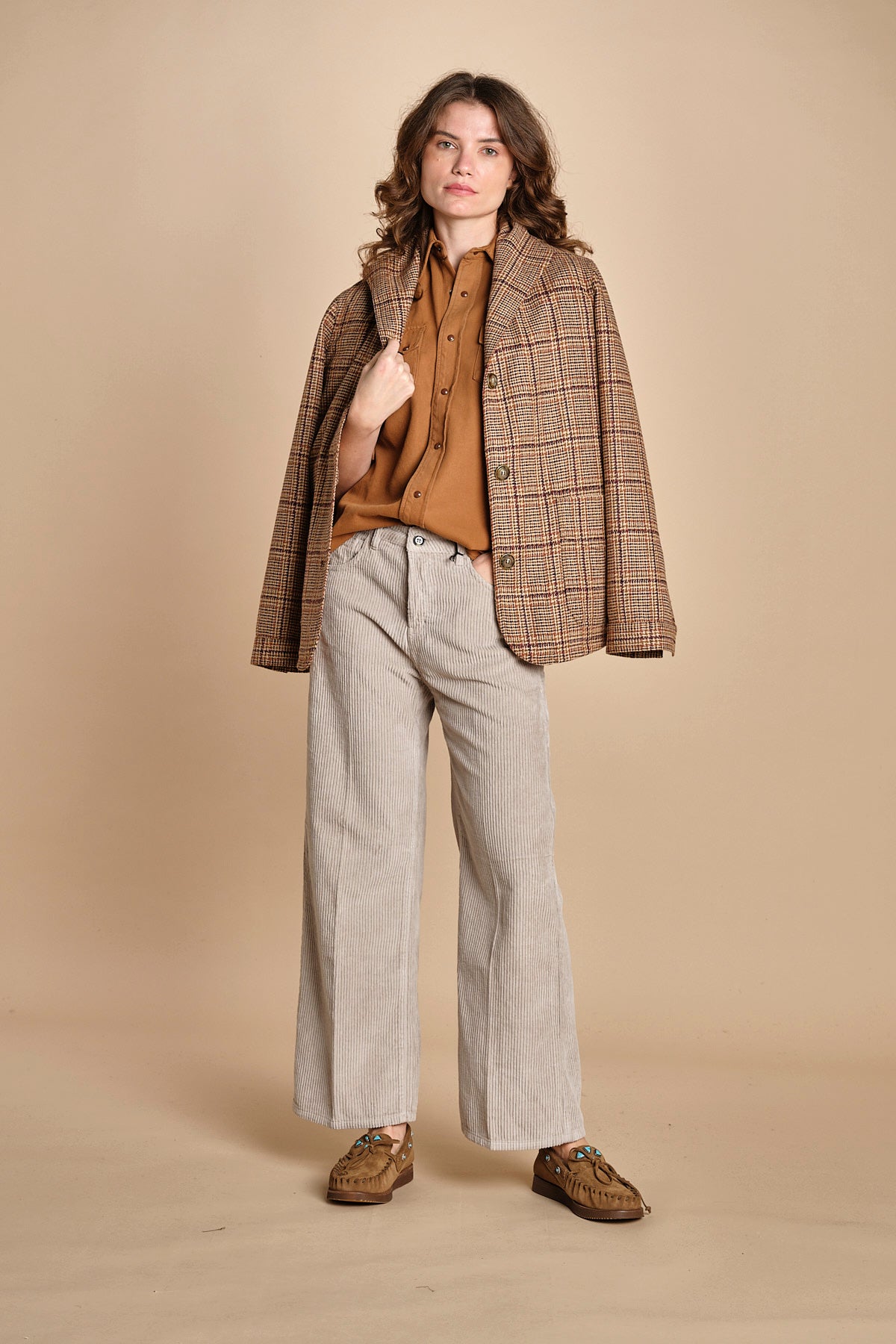 camicia texana TOLEDO-0171T COFFEE fortela 