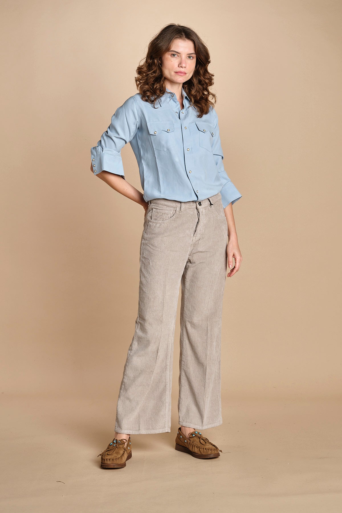 camicia texana TOLEDO-SM001 SKY fortela 