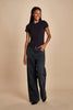 t-shirt a costine con manica corta