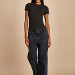 t-shirt a cortina con manica corta THE RIB BABY TEE WE25JKT012 COFFEE frame 