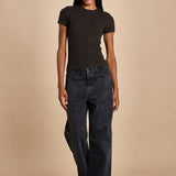 t-shirt a cortina con manica corta THE RIB BABY TEE WE25JKT012 COFFEE frame 