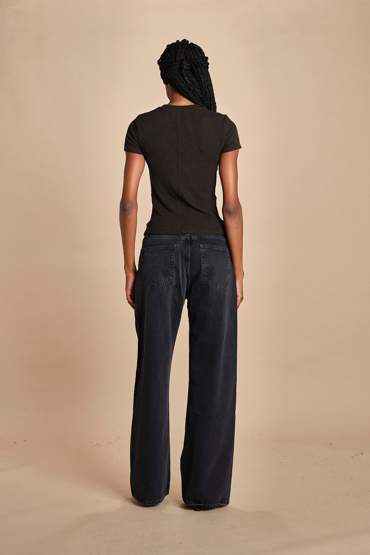 t-shirt a cortina con manica corta THE RIB BABY TEE WE25JKT012 COFFEE frame 