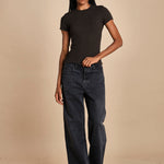 t-shirt a cortina con manica corta THE RIB BABY TEE WE25JKT012 COFFEE frame 