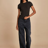 t-shirt a cortina con manica corta THE RIB BABY TEE WE25JKT012 COFFEE frame 