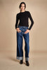 t-shirt a costine con manica lunga