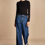 t-shirt a costine con manica lunga THE L/S RIB CREW WF25JKT013 BLACK frame 