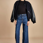 t-shirt a costine con manica lunga THE L/S RIB CREW WF25JKT013 BLACK frame 
