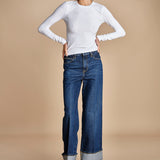 t-shirt a costine con manica lunga THE L/S RIB CREW WF25JKT013 WHITE frame 