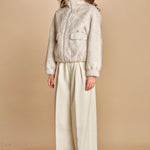 bomber in ecofur. ALBA ECRU giovanni paris 