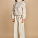 bomber in ecofur. ALBA ECRU giovanni paris 