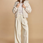 bomber in ecofur. ALBA ECRU giovanni paris 