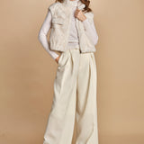 gilet in ecofur. GABI ECRU giovanni paris 