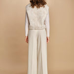gilet in ecofur. GABI ECRU giovanni paris 