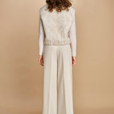 gilet in ecofur. GABI ECRU giovanni paris 