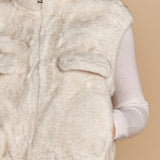 gilet in ecofur. GABI ECRU giovanni paris 