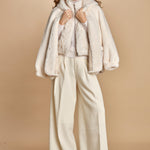 gilet in ecofur. GABI ECRU giovanni paris 