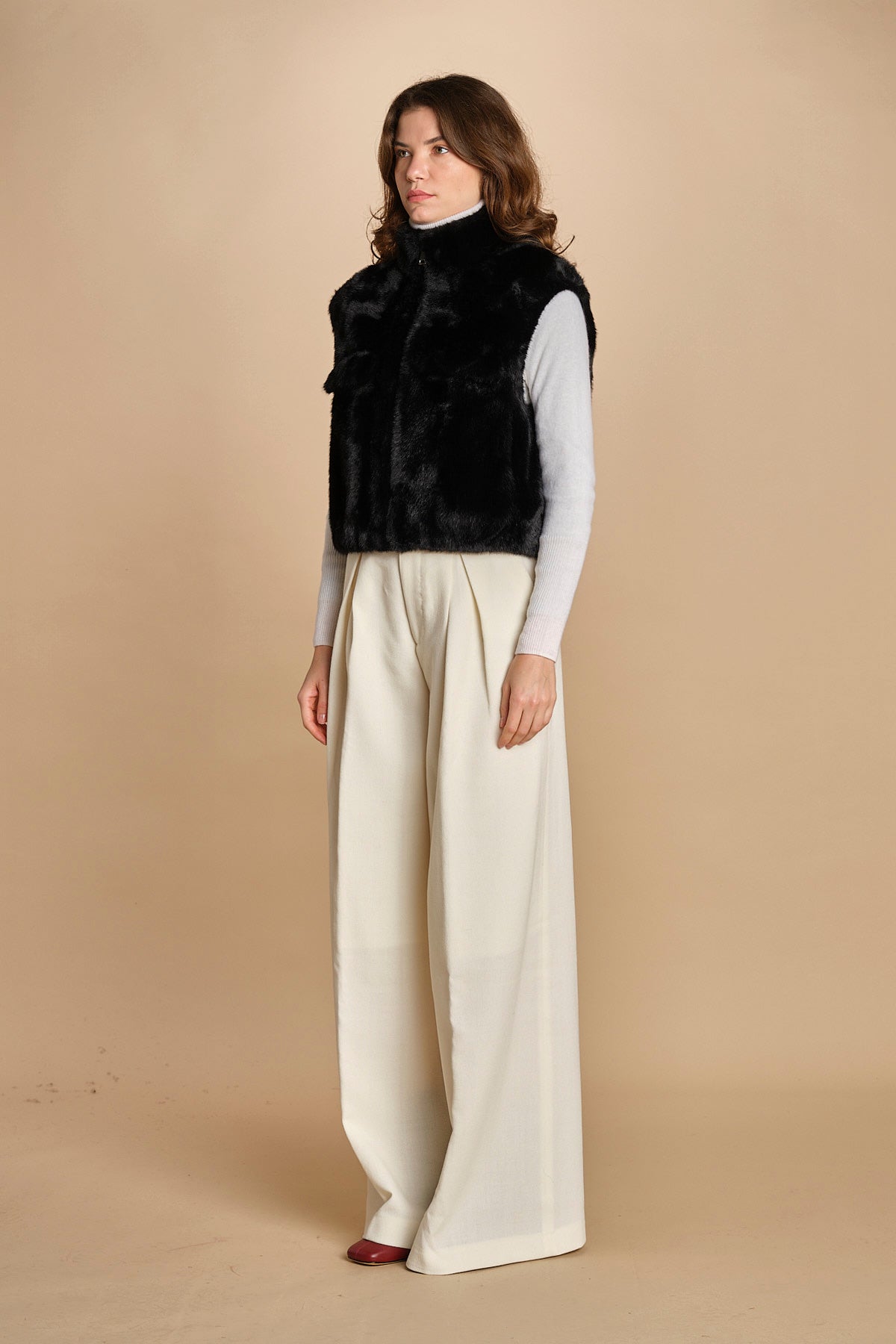 gilet in ecofur. GABI NOIR giovanni paris 