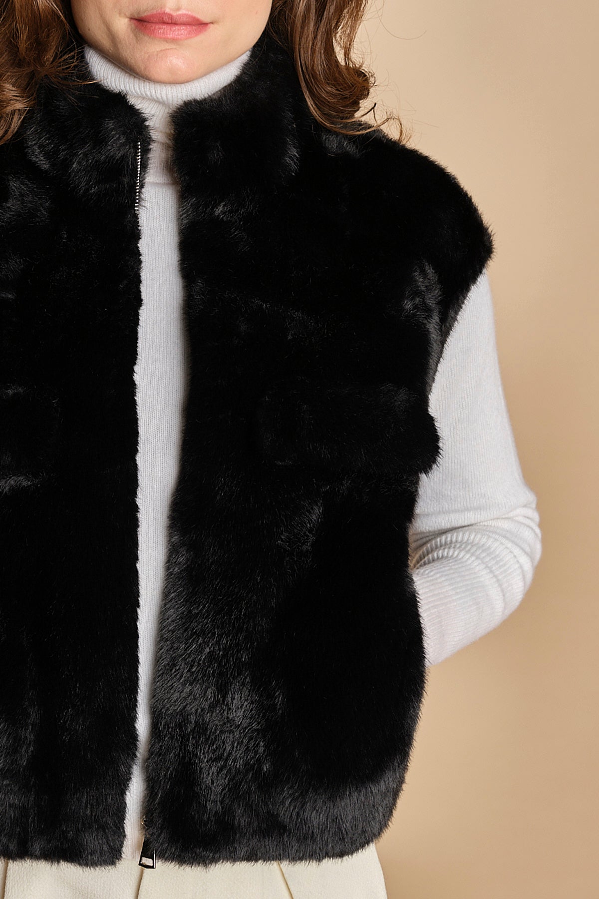 gilet in ecofur. GABI NOIR giovanni paris 