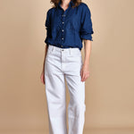 CHANDLER camicia denim con automatici BECE616 INDIGO hartford 