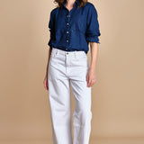 CHANDLER camicia denim con automatici BECE616 INDIGO hartford 