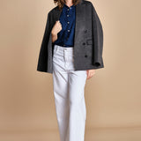 CHANDLER camicia denim con automatici BECE616 INDIGO hartford 