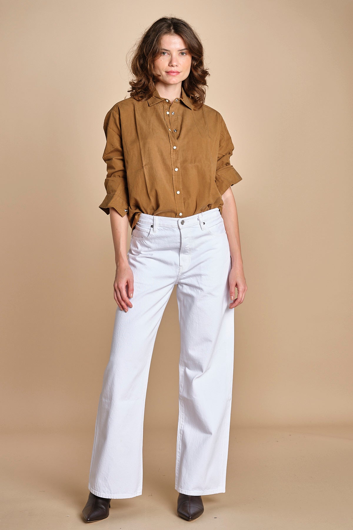 CINEMA camicia con automatici BECH605 MOCHA hartford 