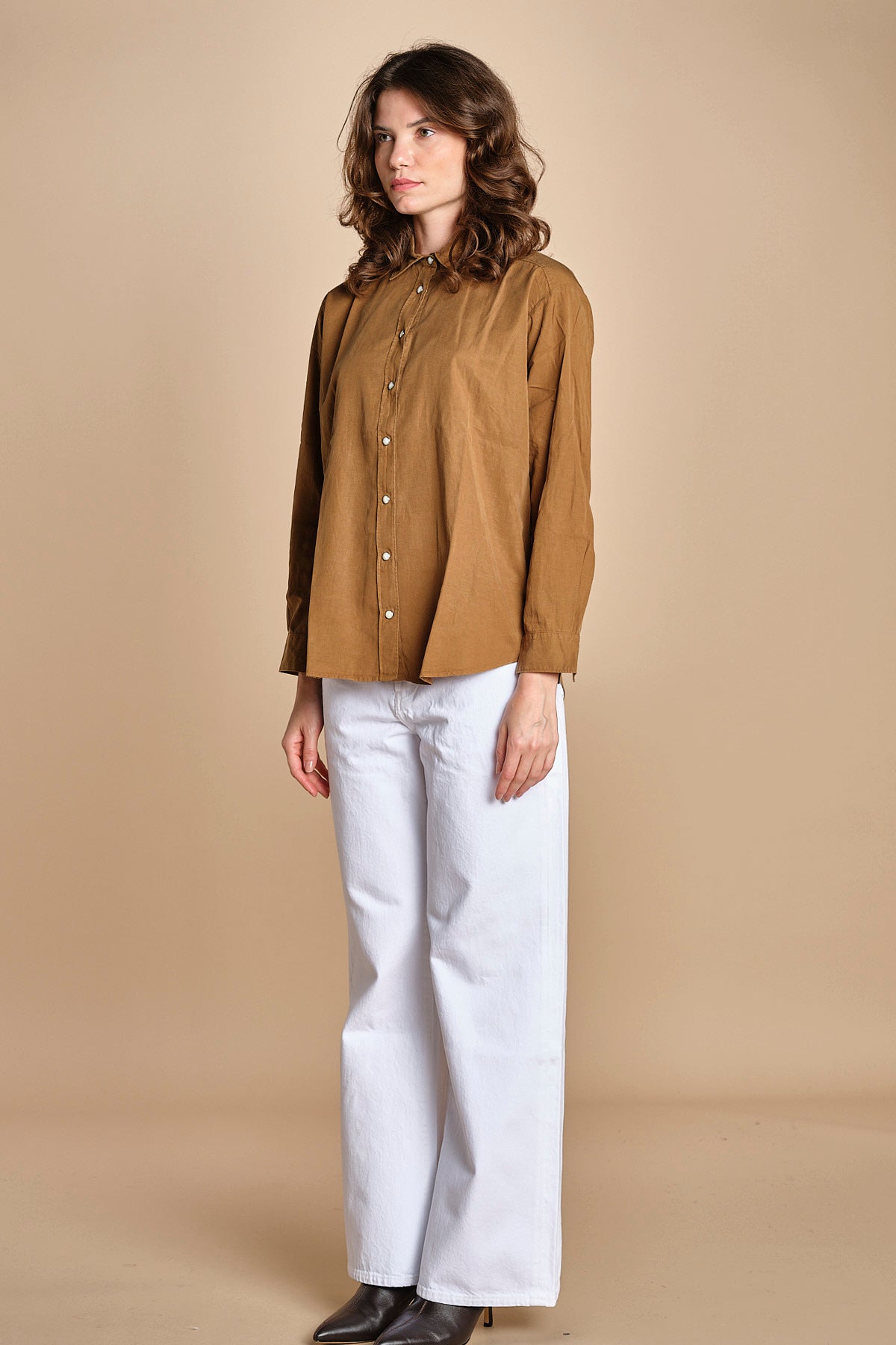 CINEMA camicia con automatici BECH605 MOCHA hartford 