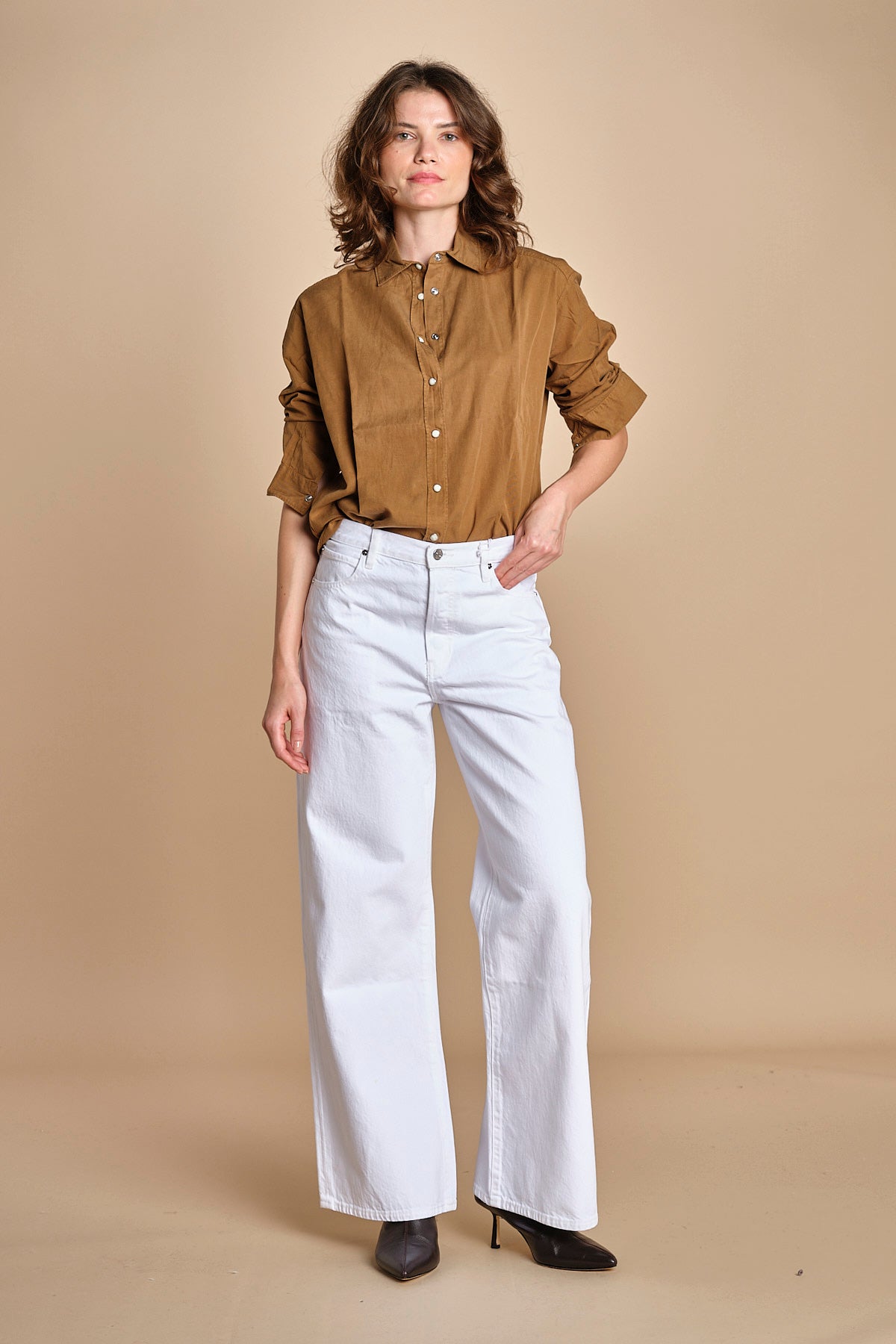 CINEMA camicia con automatici BECH605 MOCHA hartford 