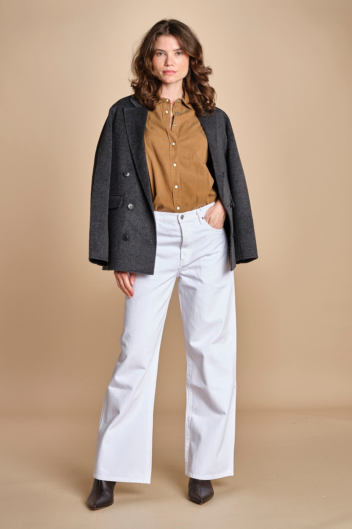 CINEMA camicia con automatici BECH605 MOCHA hartford 