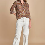 CINEMA camicia con stampa tigre BECH623 NATURAL hartford 