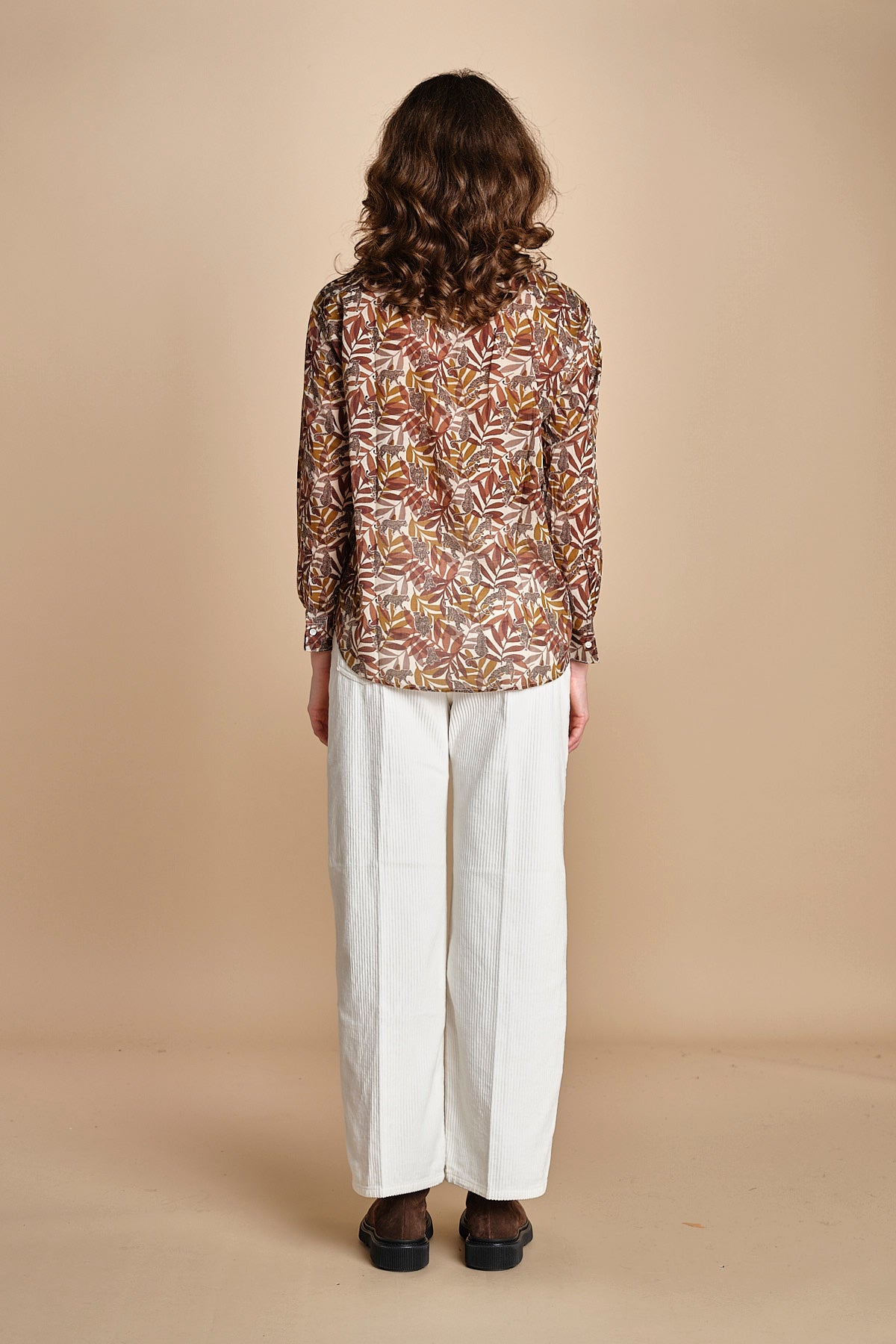 CINEMA camicia con stampa tigre BECH623 NATURAL hartford 