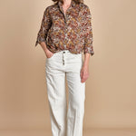 CINEMA camicia con stampa tigre BECH623 NATURAL hartford 
