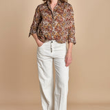 CINEMA camicia con stampa tigre BECH623 NATURAL hartford 