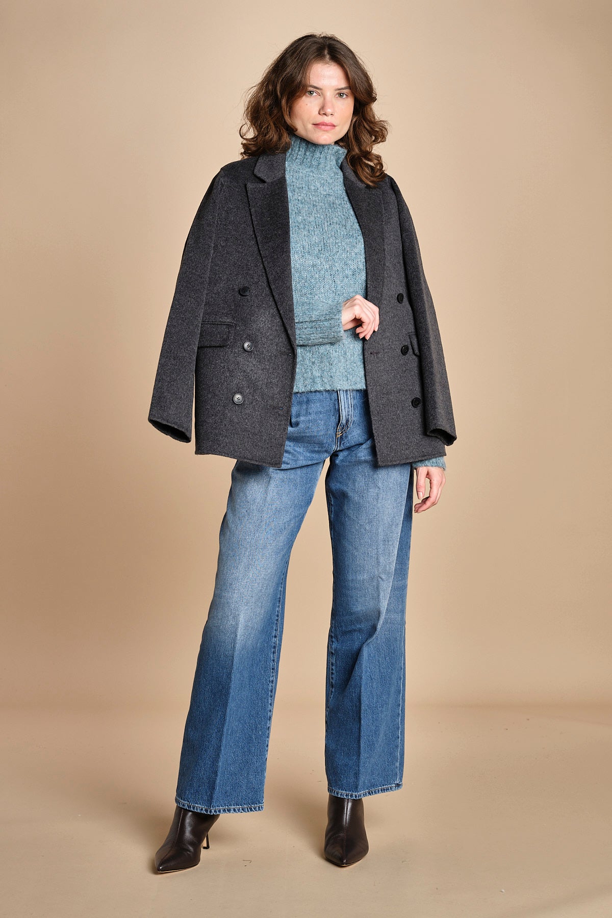 MYAC maglia collo alto in shetland BEMT512 JADE hartford 