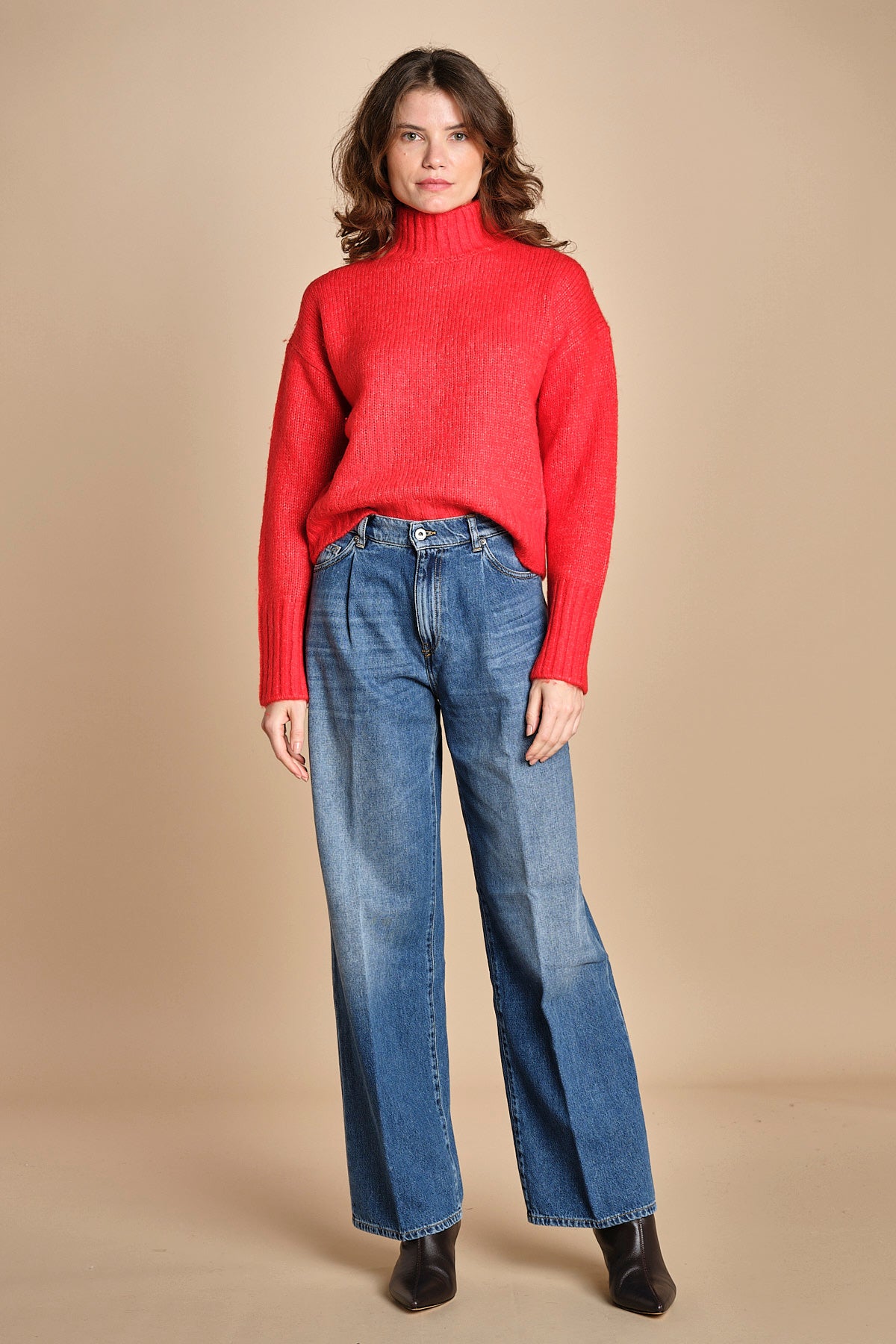 MYAC maglia collo alto in shetland BEMT512 LIPSTICK hartford 