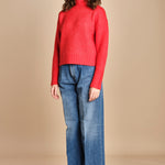 MYAC maglia collo alto in shetland BEMT512 LIPSTICK hartford 