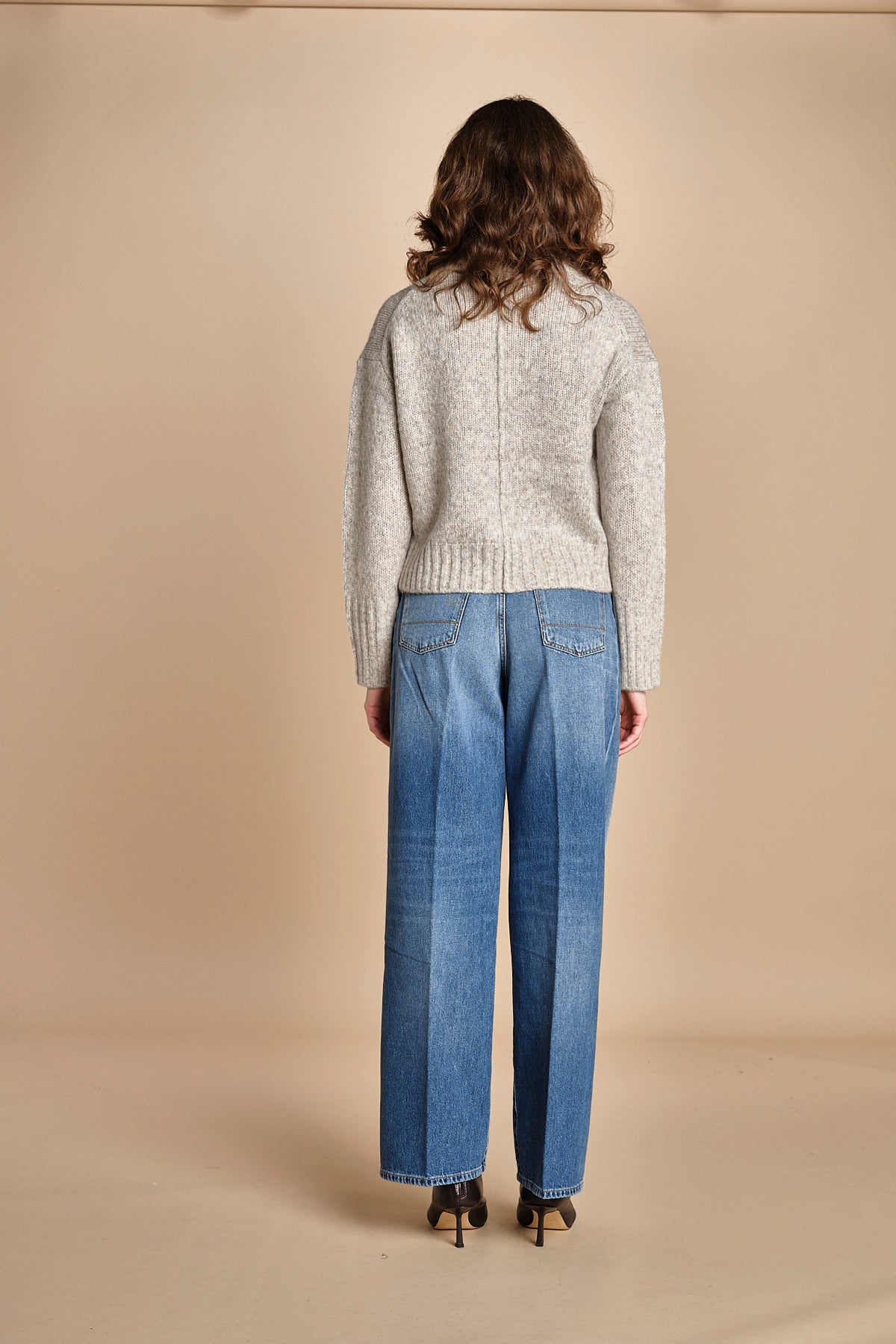 MYAC maglia collo alto in shetland BEMT512 NATURAL hartford 