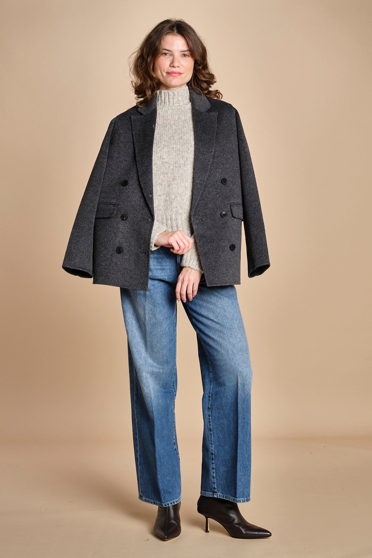 MYAC maglia collo alto in shetland BEMT512 NATURAL hartford 
