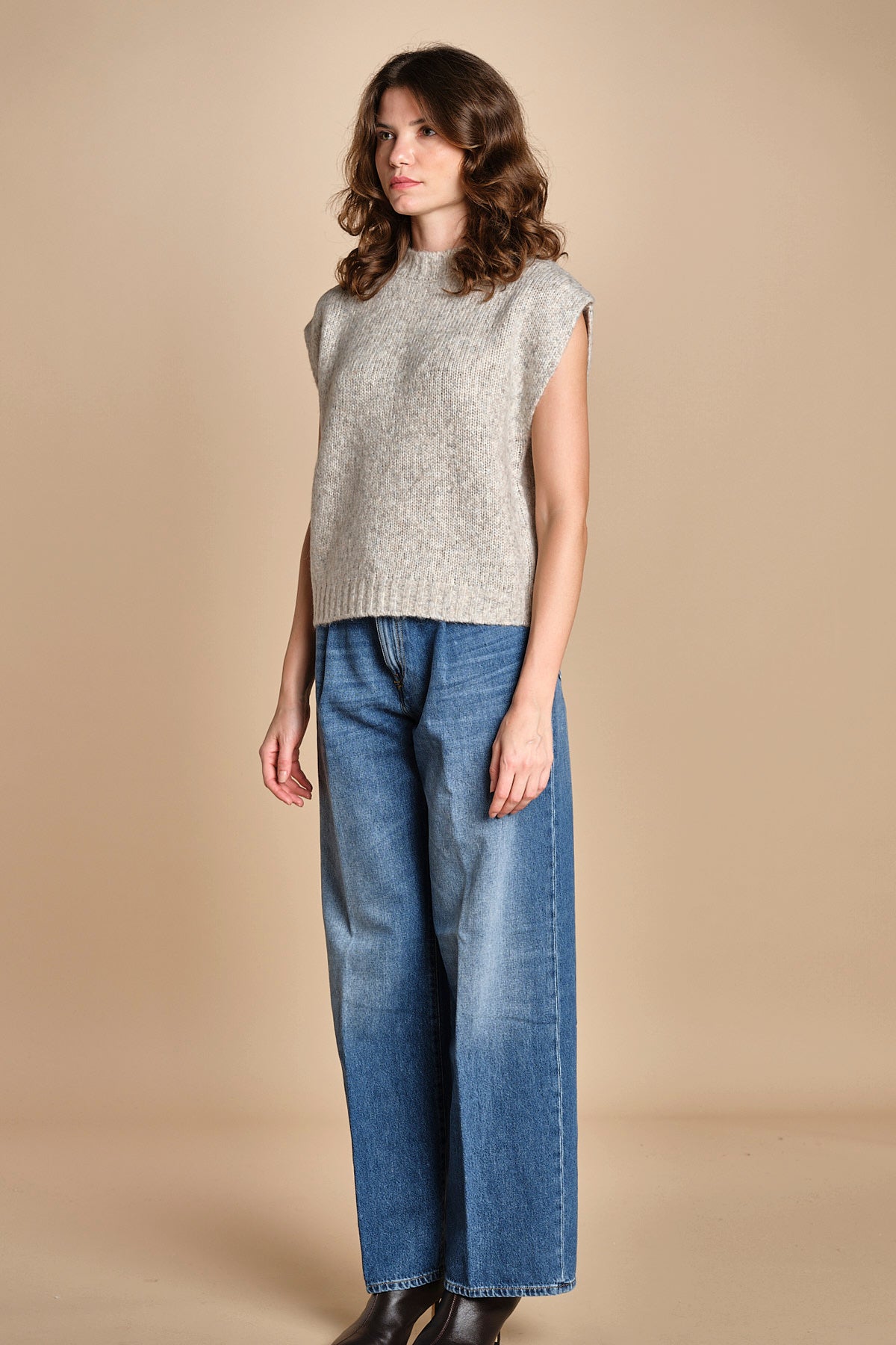 MAM gilet in shetland BEMV512 NATURAL hartford 