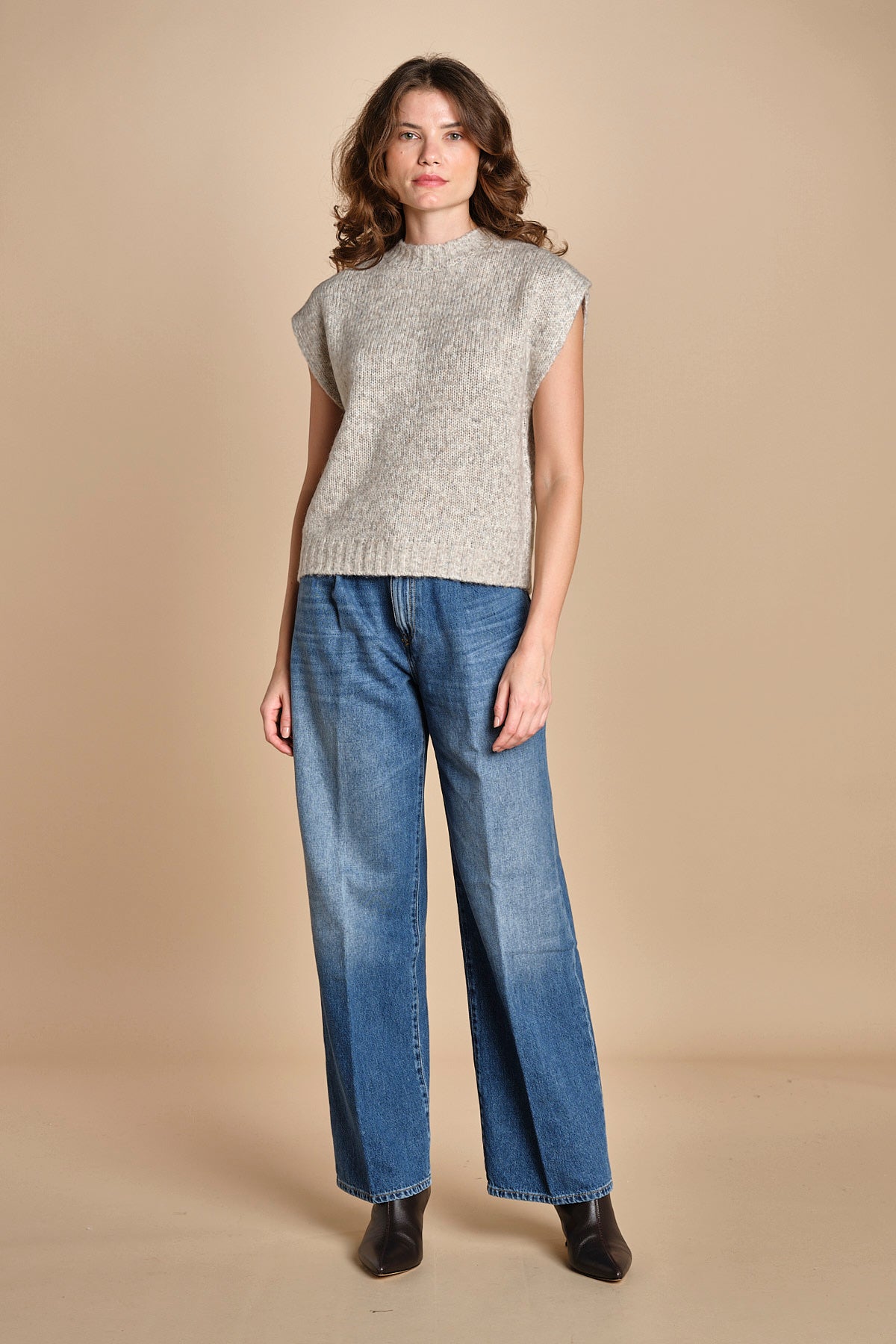 MAM gilet in shetland BEMV512 NATURAL hartford 