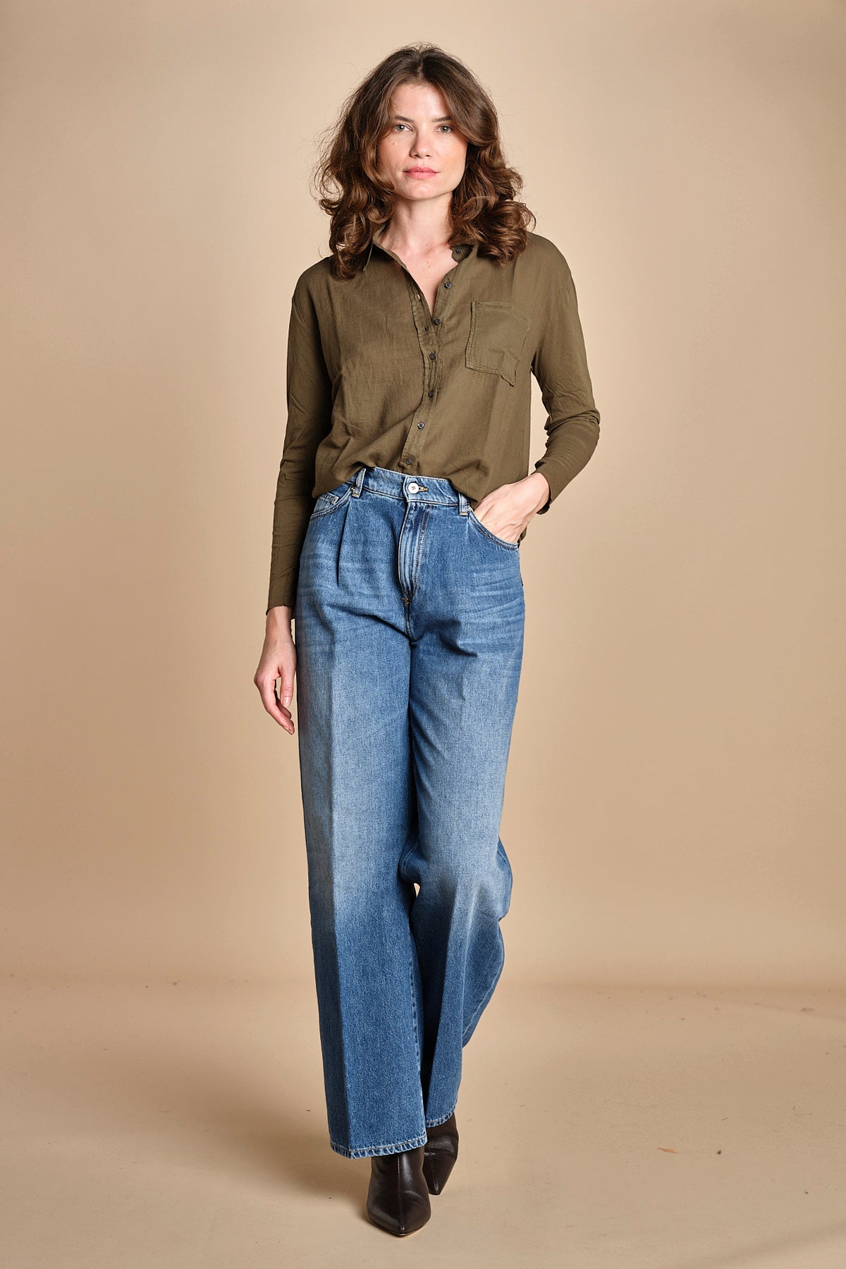 TACY camicia in jersey BETB500 MILITARY hartford 