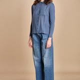 TACY camicia in jersey BETB500 STEEL BLUE hartford 