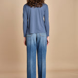 TACY camicia in jersey BETB500 STEEL BLUE hartford 