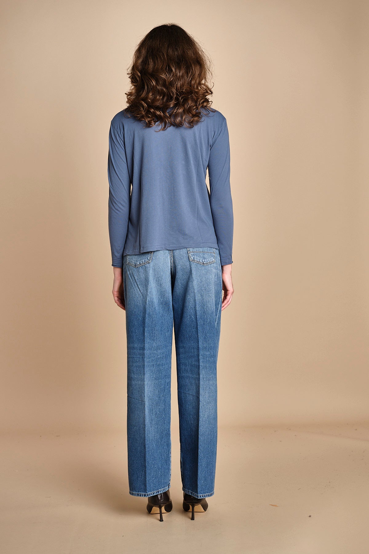 TACY camicia in jersey BETB500 STEEL BLUE hartford 